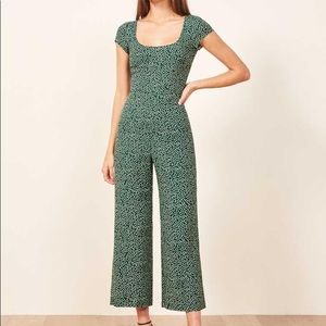 Green Floral Jumpsuit